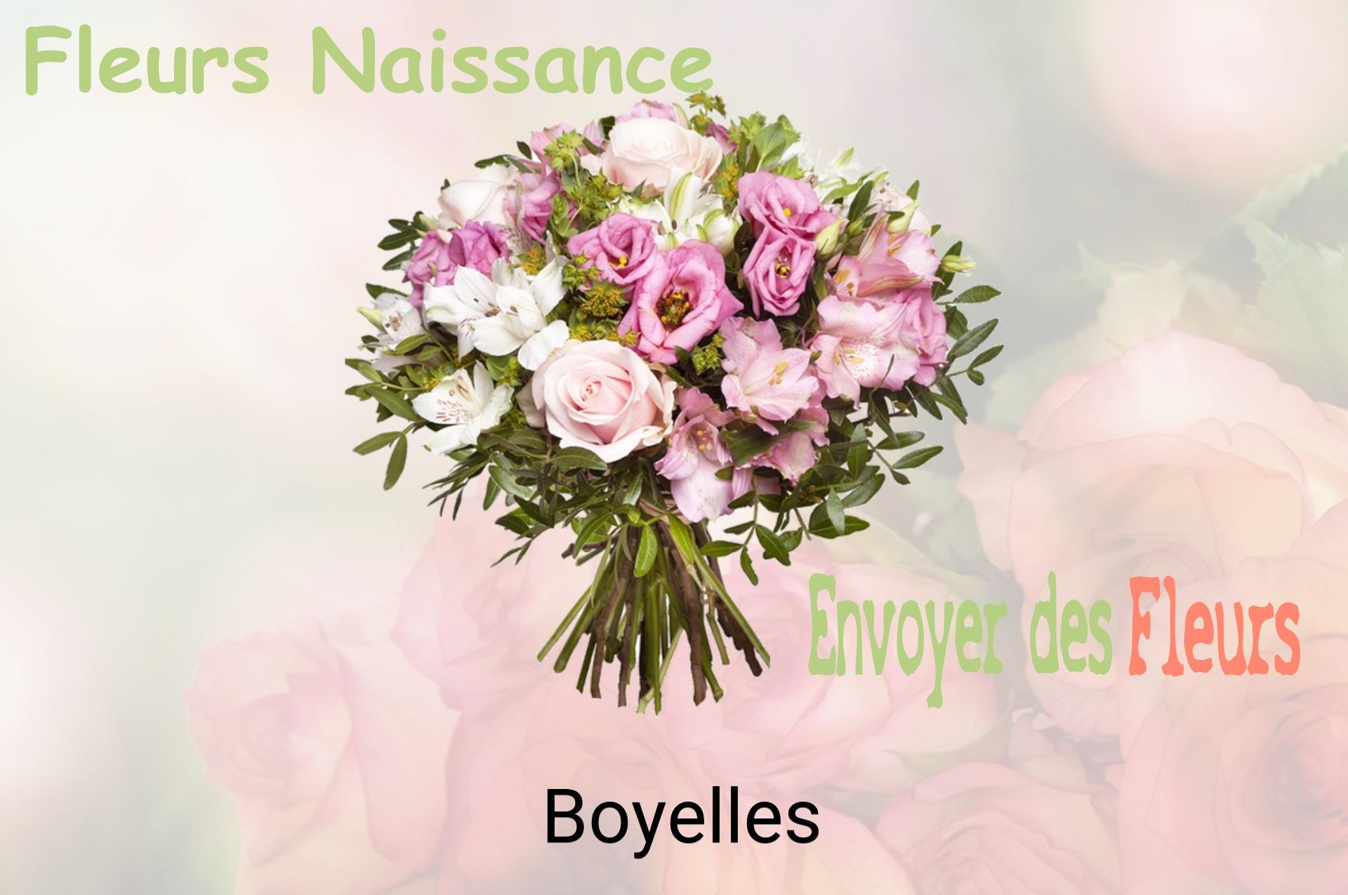 Bouquet de fleurs de naissance livré à Boyelles