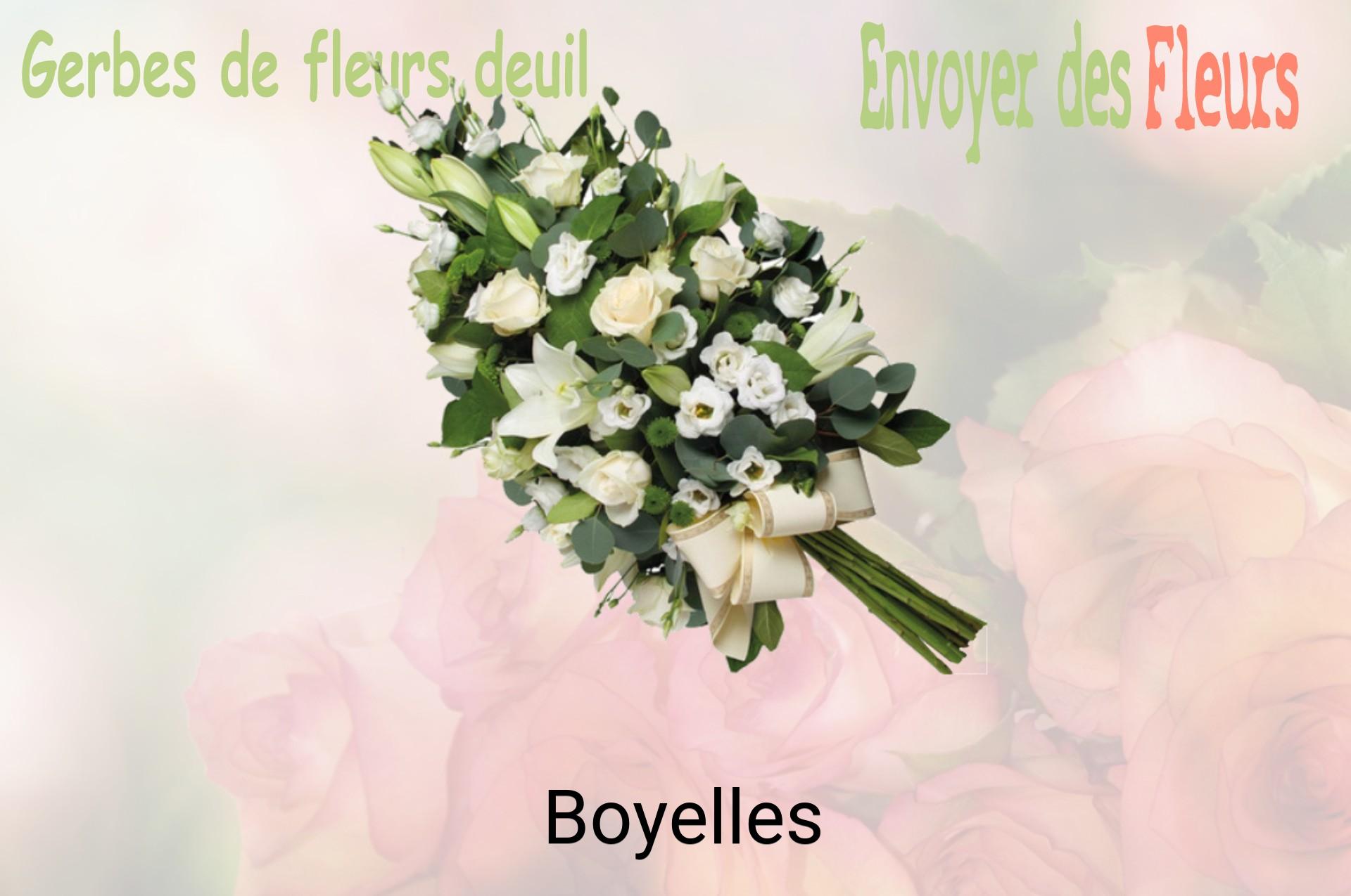 Gerbe de fleurs de deuil livrée à Boyelles